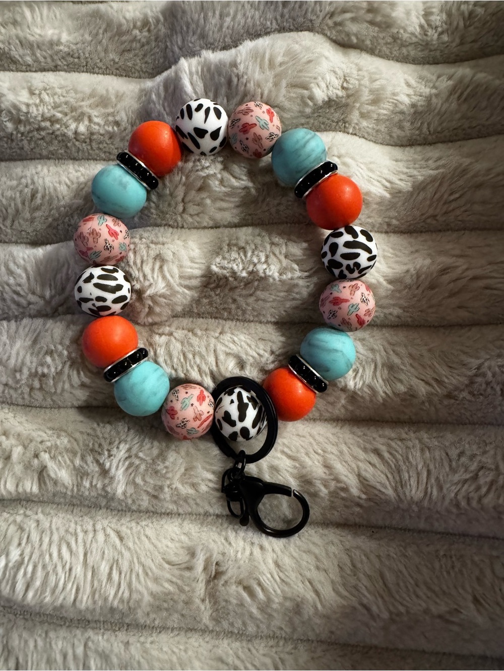 Beaded Wrist Keychain bracelet